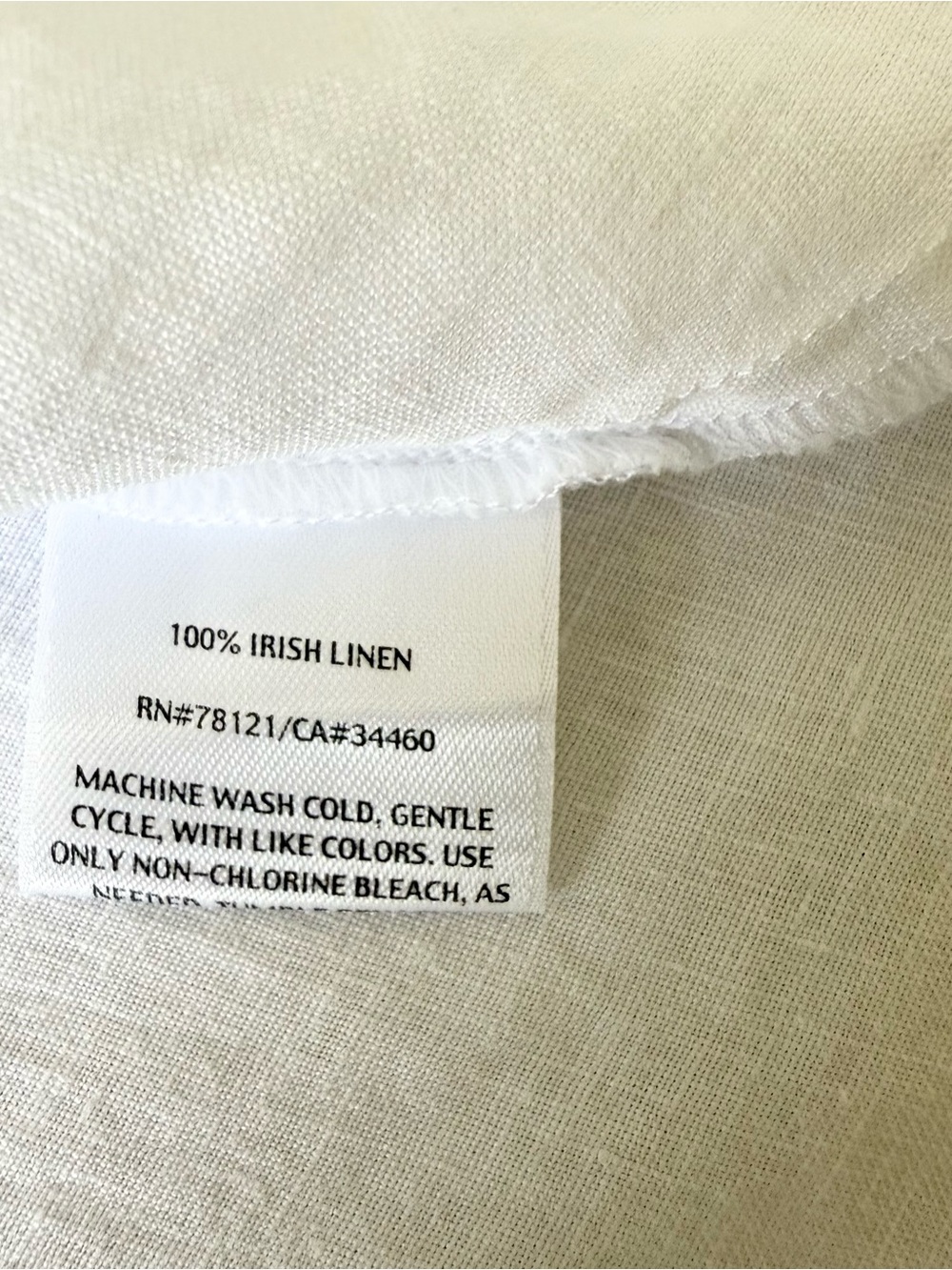 EILEEN FISHER WOMAN IRISH LINEN BUTTON FRONT CLOSURE LONG SLEEVE TOP SHIRT Sz XL - Picture 8 of 10